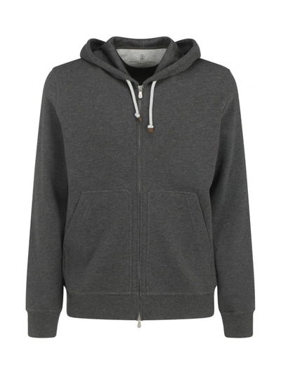 Brunello Cucinelli Hoodie In Grey