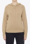 Max Mara Ananas Crystal Logo Hoodie In Camel