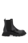 ALEXANDER MCQUEEN ALEXANDER MCQUEEN SHINY LEATHER CHELSEA BOOTS WOMEN