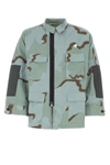 Oamc Cotton Blend Camo Shirt With Adjustable Cuffs In Green