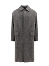 Hevo Cavallino Single-breasted Coat In Grey