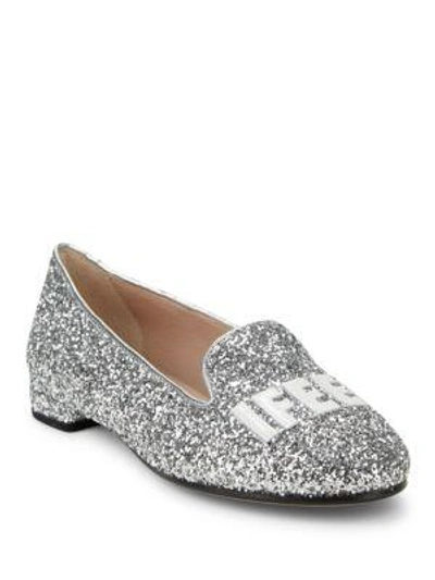 Chiara Ferragni Chiara Glitter Loafers In Silver