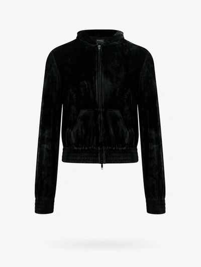 Balenciaga Bb Paris Strass Hoodie In Black