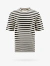 Jil Sander Stripe Print T-shirt In Beige