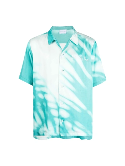 Blue Sky Inn Abstract-print Short-sleeve Shirt In Nude & Neutrals