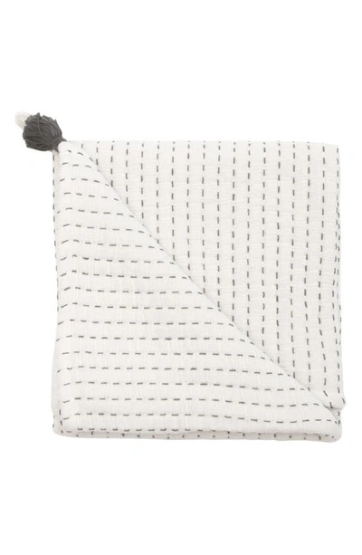 Crane Air Kids' Luxe Cotton Baby Blanket In White