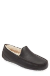 Ugg Men's Ascot Water-resistant Leather Slippers In Dark Spice