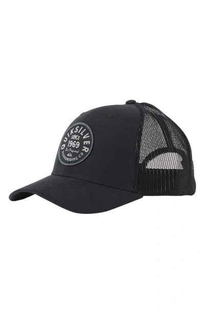 Quiksilver Towed In Recycled Polyester Trucket Hat In Black