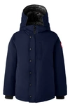 Canada Goose Kids' Logan Hooded 625 Fill Power Down Parka In Atlantic Navy-bleu Mar Atlan