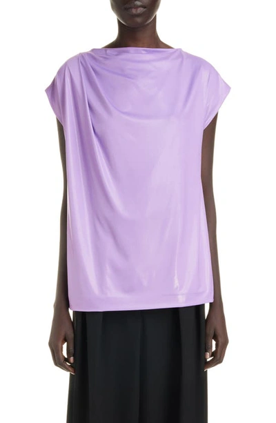 Dries Van Noten Jersey Top In Purple