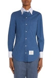 Thom Browne Chemisier Dress In Blue