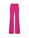 Chloé Flared Pants Pink Size 8 70% Wool, 17% Silk, 13% Cashmere In Fuchsia