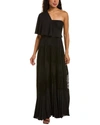 MIKAEL AGHAL PLEATED LACE GOWN