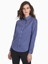 JONES NEW YORK DOTTED EASY-CARE OXFORD BUTTON-UP SHIRT