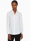 Jones New York Plus Size Solid Easy Care Button-down Shirt In White