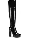THALIA SODI CAYDEN WOMENS PLATFORM FAUX LEATHER OVER-THE-KNEE BOOTS