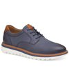 Johnston & Murphy Braydon Plain Toe Derby In Navy Oiled Nubuck