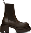 RICK OWENS BROWN BEATLE BOGUN BOOTS