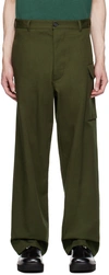 MARNI GREEN BUTTON-FLY TROUSERS