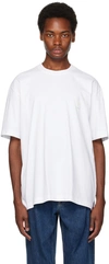 Solid Homme White Snow Mountain Back Logo T-shirt In 625w White