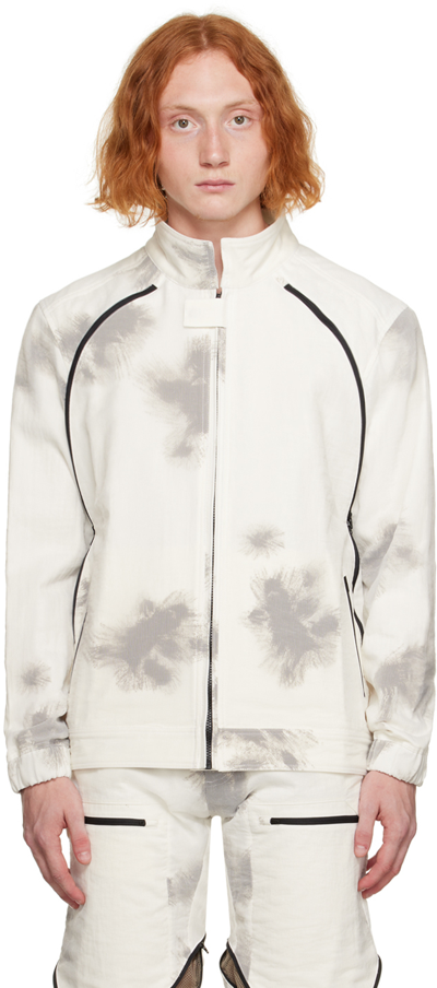 Olly Shinder White Quad Zip Jacket In Snow Camo