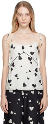 MARNI WHITE BUNCH OF HEARTS CAMISOLE