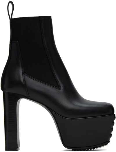 Rick Owens Minimal Grill Beatle 120mm Boots In 99 Black/black