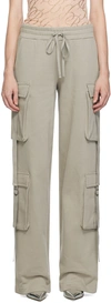 Blumarine Taupe Drawstring Lounge Pants In N0802 Mushroom