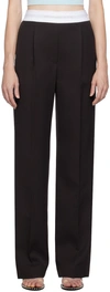 ALEXANDER WANG BROWN PLEATED TROUSERS