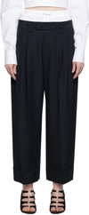 Alexander Wang Layered Tailored-cut Trousers In 001 Black