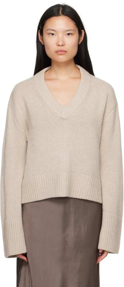 Lisa Yang Beige 'the Aletta' Sweater In Sa Sand