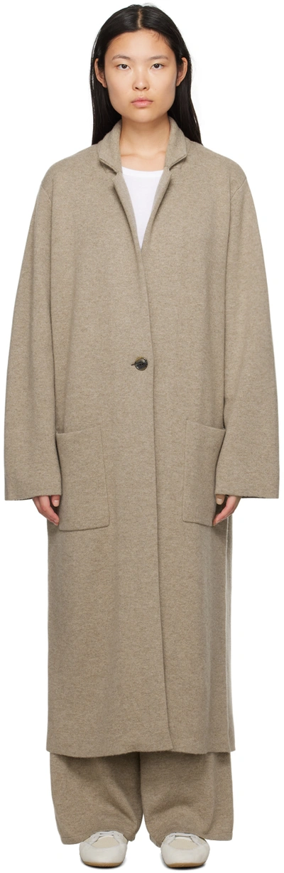 Lisa Yang Amie Single-breasted Cashmere Coat In Mo Mole