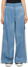 Amiri Side-stripe Chambray Pull-on Track Pants In Blue