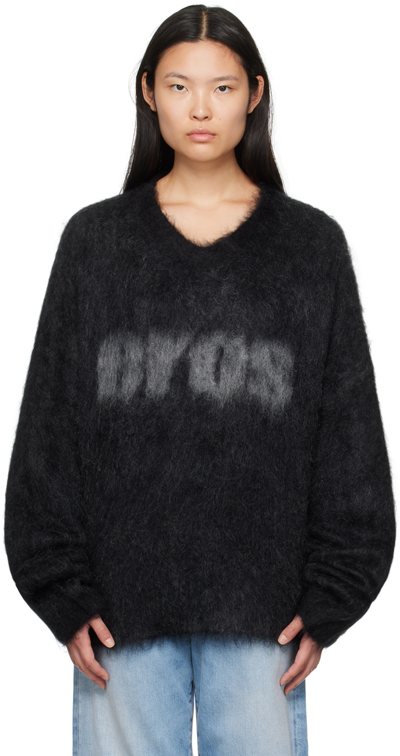 Martine Rose Black Eros Sweater In Black / Charcoal
