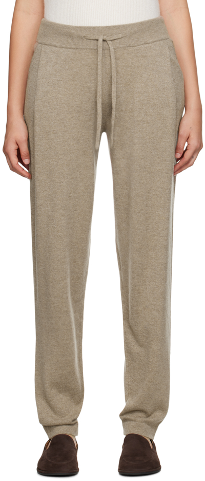 Lisa Yang Beige 'the Jo' Lounge Pants In Mo Mole