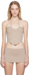 Binya Ssense Exclusive Taupe Camisole In Hueso