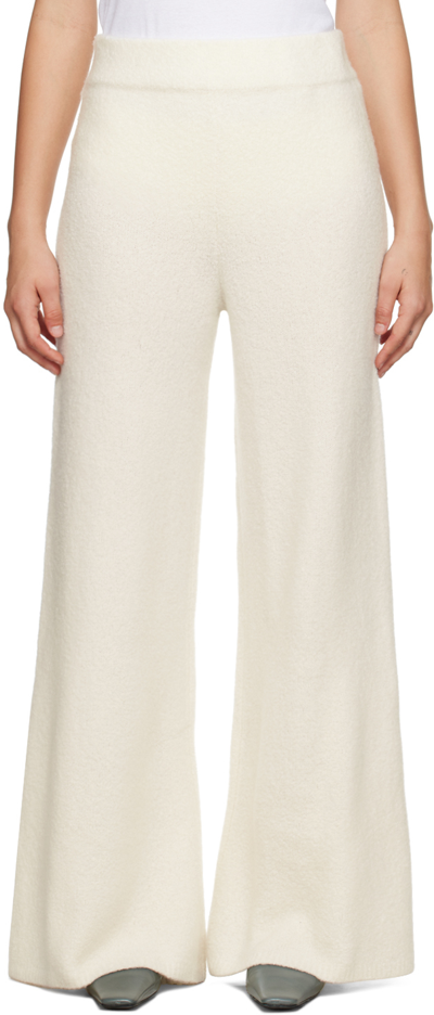 Lisa Yang Off-white 'the Khloe' Lounge Trousers In Cx Cream Boucle