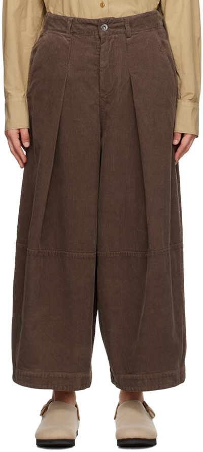 Ymc You Must Create Deadbeat Corduroy Cotton Trousers In 20-brown