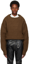 MARTINE ROSE BROWN DOLL SWEATER