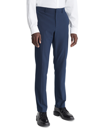 Calvin Klein Men's Slim-fit Stretch Suit Pants In Sky Captain