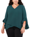 VINCE CAMUTO PLUS SIZE FLUTTER-SLEEVE TOP