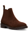 Steve Madden Women's Leopold Suede Chelsea Bootie In Chocolate In Brown Suede