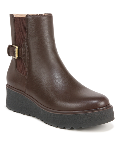 Soul Naturalizer Jayda Platform Chelsea Boots In Chocolate Brown Faux Leather