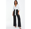 Quiz Scuba Crepe High Neck Palazzo Jumpsuit - Women In Black