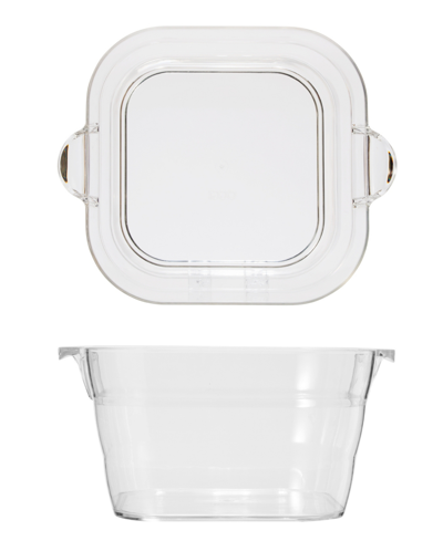 Oggi 8" Square Party Tub In Clear