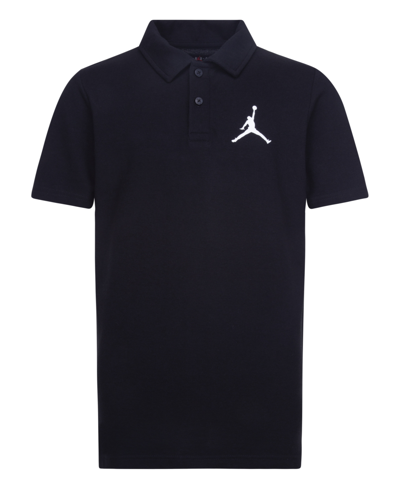 Jordan Big Boys Jumpman Short Sleeve Polo Shirt In Black