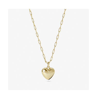Ana Luisa Puffed Heart Necklace In Gold