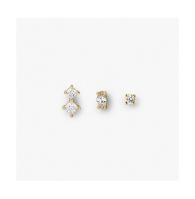 Ana Luisa Stud Earrings Set In Gold