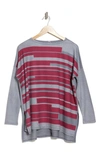 GO COUTURE ASYMMETRIC DOLMAN SWEATER