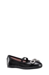 Nina Wyny Rhinestone Bow Flat In Black